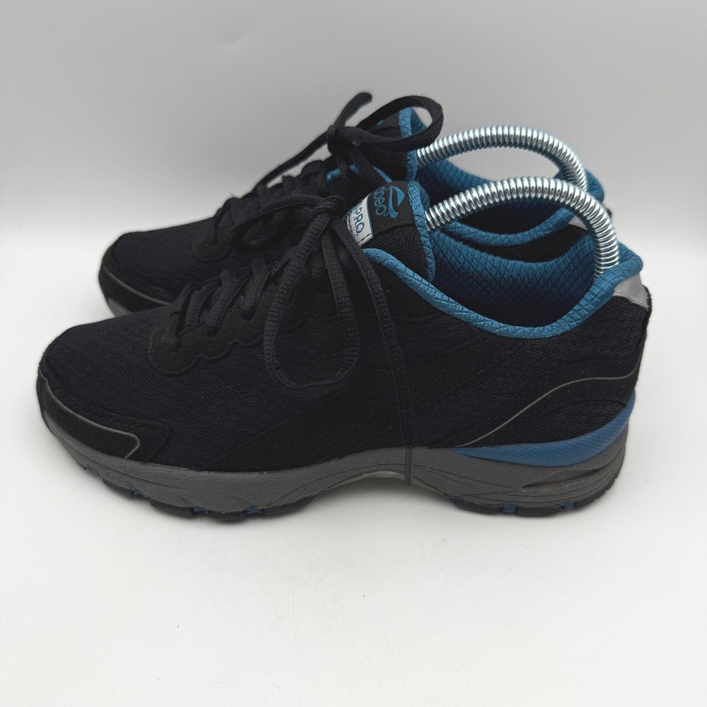Abeo Petra 24/7 Pro Walking Shoes Womens 7 Black Blue Athletic Sneakers 24PW1052